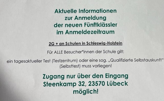 Info Anmeldung Zugang